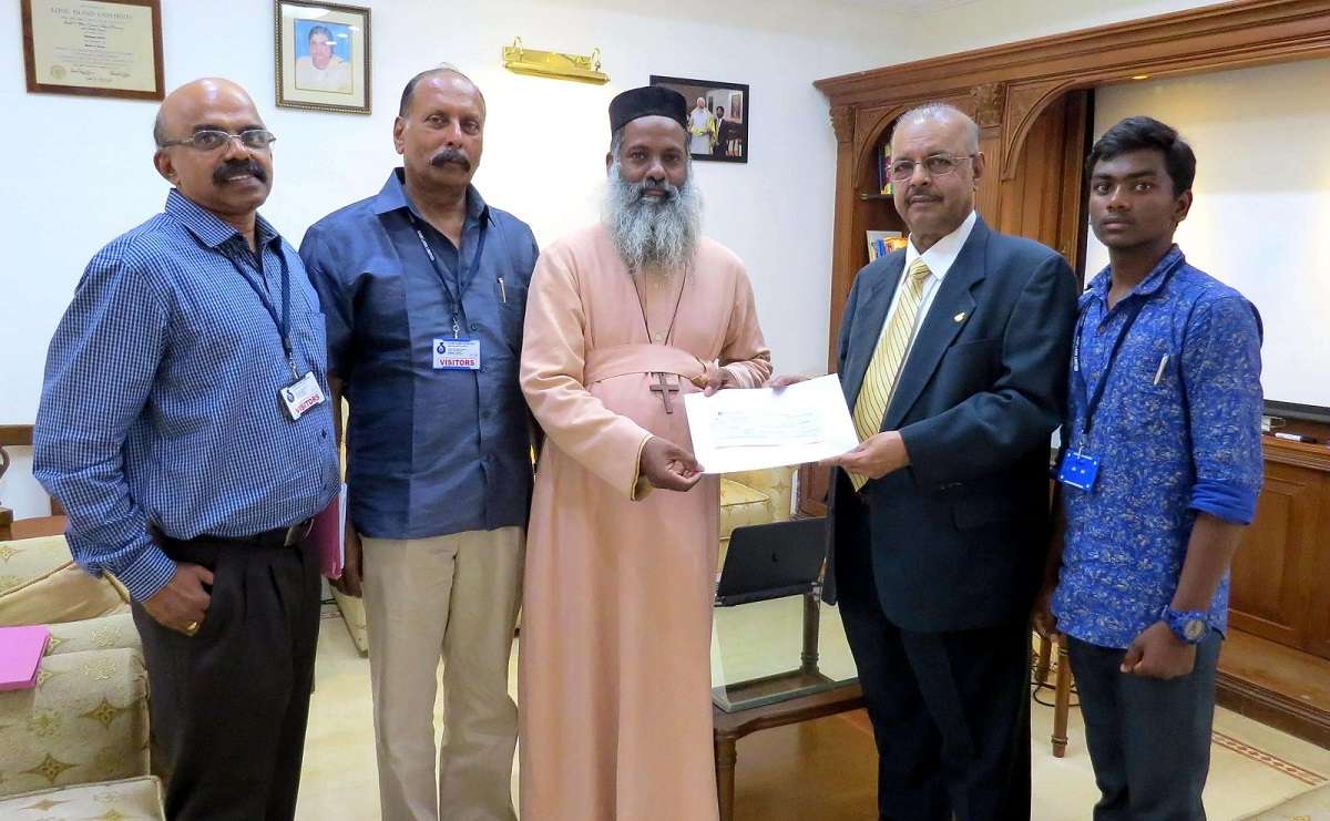 Dr. Majeed Donates Rs. 12 Lacs to St. Gregorios Dayabhavan, Non-Profit Organization from Kunigal, Towards Food and Medical Expenses of the HIV/AIDS Infected and HIV-TB Co-Infected Children